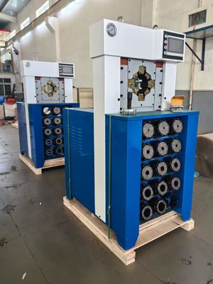 Goede prijs. Super dikte 3 inch met 15 dies 6-76mm Blauwe kleur AC slang krimpmachine met terughoudende snellere krimpkracht 650T online