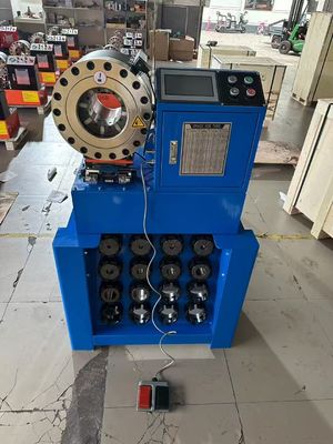 Hoogdruk Hydraulische slang krimpmachine 38mm Quick Opening P38 1,5 inch Van 6-38mm Met 8 Dies Blauwe kleur