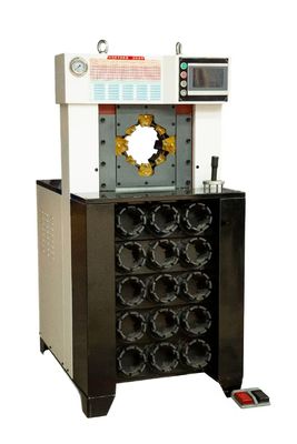 Goede prijs. Superdikte 3 inch met 15 dies 6-76mm Zwarte kleur AC slang krimpmachine met snelle verandering van malen gereedschappen weerhouden snellere krimpkracht 650T hydraulische slang krimpmachine online