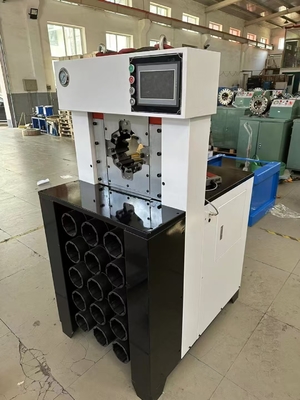Goede prijs. 3 inch hydraulische slang krimpmachine met 15 dies 6-76mm PLC-besturing online