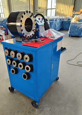 Blue Electric 600T Crimping Force Rubber Hose Crimping Machine met 6-51 mm bereik en 10 uitwisselbare dies