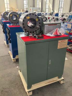 Goede prijs. 2 Inch 600 Ton Drukkracht Rubber Slang Krimpmachine Hoger Model Groene Kleur 220v/380v Spanning Met 6-51mm Bereik En 10 Verwisselbare Matrijzen online