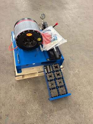 2 inch blauwe kleur hoog rendement 600 ton drukkracht handmatige slangkrimpmachine geen stroom nodig van 6-51 mm krimpbereik en 10 verwisselbare matrijzen voor hydraulische toepassingen