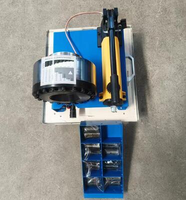 1 inch handmatige hydraulische slang krimpmachine Krimpbereik van 6 mm tot 25 mm blauwe kleur met 7 matrijzen voor hydraulische toepassingen met verschillende druk van 31,5 MpA tot 60 Mpa als klantvraag
