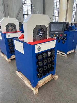 Goede prijs. PLC-besturingssysteem 5.5kw Werkefficiëntie 300 stuks per uur met snelle verandering van malen Gereedschappen Hydraulische slangpersmachine 7.5kw Werkefficiëntie 800 stuks per uur Hydraulische slangcrimpmachine Grote elleboog online