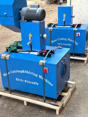 Goede prijs. Hoogwaardige elektrische 2 inch 6 lagen slangsnijmachine met beschermend hoesje online