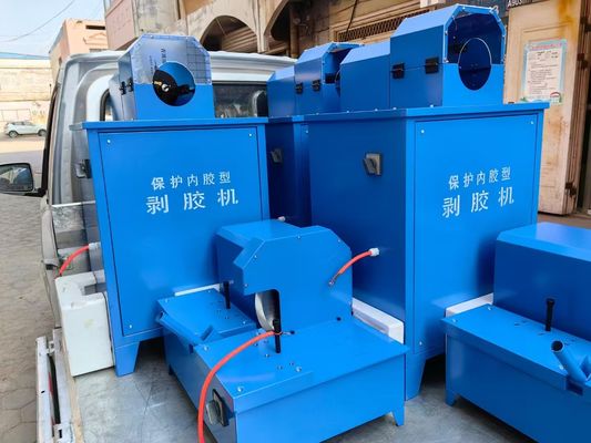 Blauwe kleur 12v Autoverlading Automatische rubber slang snijmachine 1/4 