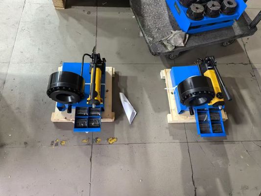 6-25mm 1 inch 0KW handmatige slangkrimpmachine / slangkrimpmachine met 7 dies Blauwe kleur voor industriële