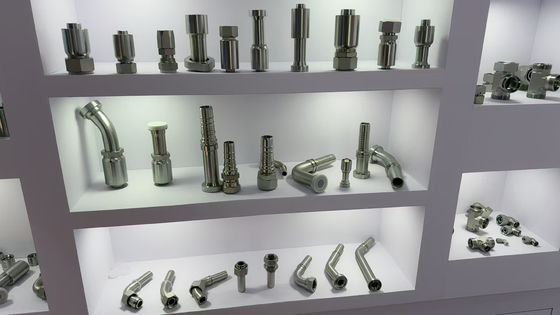 Gedrukt Bsp Hydraulische slang Fittings Roestvrij staal Mannelijke Vrouwelijke snelkoppelingen voor verschillende maten Van 1/4 ′′ recht, 45 °, 90 ° tot 1 inch