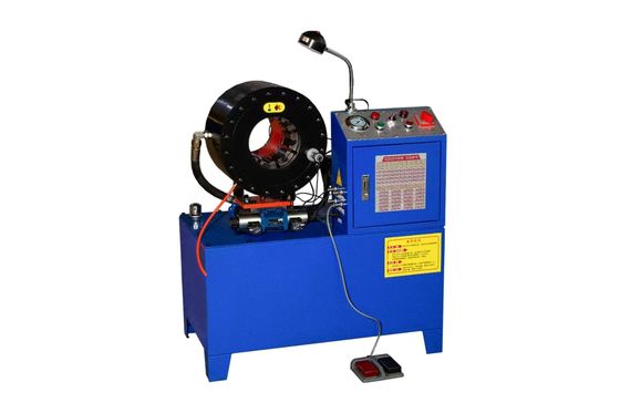 Goede prijs. Nauwkeurige Krimpmachine Blauwe Kleur DX68 Slang Krimpmachine 10 Matrijzen 2 Inch Van 6 Tot 51mm ±0.01mm 600T Krimpkracht 245Kg Hydraulische Slangpers online