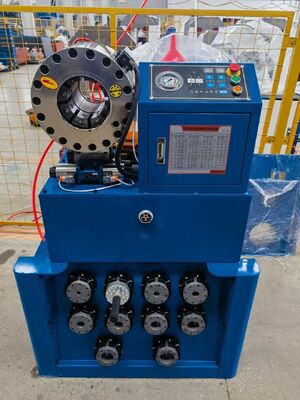 Goede prijs. 2 inch 6-51 / 64 mm krimpbereik hydraulische slang krimpmachine digitale besturing systerm met snelwisselgereedschap en rek en 10 verwisselbare matrijzen online