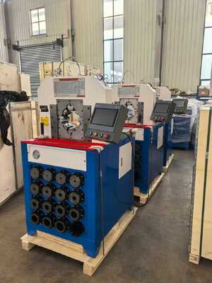 Goede prijs. 3 inch Hydraulische slang krimpmachine met PLC-besturingssysteem 6-76mm krimpbereik en 15 uitwisselbare dies online