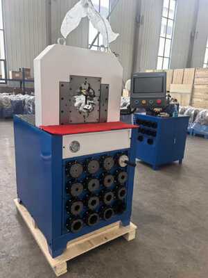 Goede prijs. 3 inch elektrische hydraulische slangkrimpmachine met 0,01 mm nauwkeurigheid PLC-besturingssysteem en 6-76 mm krimpbereik online