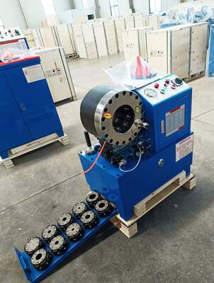 2 inch DX68 blauwe kleur elektrische hydraulische slangcrimper met snelwisselgereedschap 6-51 mm 10 matrijzen Nauwkeurigheid en 200 stuks per uur efficiëntie