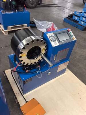 2 Inch Crimping Up To 2.5 Inch Range 6-51/64mm PLC Control Systerm Hydraulic Hose Crimping Machine With Fast Change Mould Tool And Rack And 10 Interchangeable Dies 220v/380v Voltage