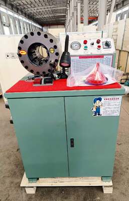 Goede prijs. 2 inch 600T rubberen slang krimpmachine Hoger model groene kleur 220v / 240v / 380v / 415v spanning met 6-51 mm krimpbereik en 10 verwisselbare matrijzen online