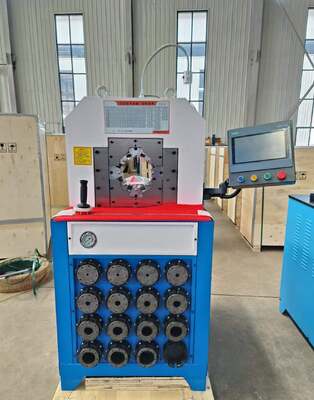 Goede prijs. 3 inch superdiktemodel Grotere krimpkracht Hydraulische slangkrimpmachine PLC-besturingssysteem 2800KN krimpkracht en 6-76 mm krimpbereik 15 matrijzen voor hydraulische toepassingen online