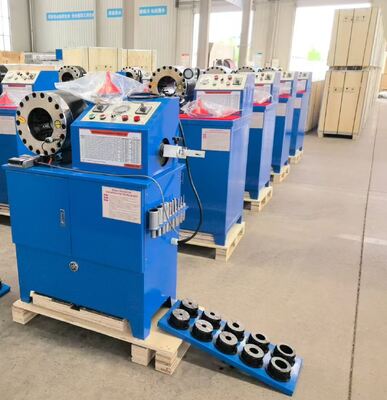 Goede prijs. 6-51 mm 2 inch blauwe kleur 10 sterft hydraulische slangkrimpmachine met dubbele functionaliteit en slangafsnijmachine 2 functies in één machine Krimpen / afschaven voor robuuste constructie online