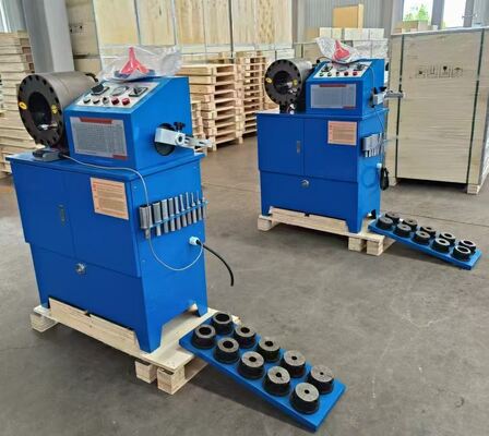 Goede prijs. 2 inch Van 6 tot 51mm 10 Dies Hydraulische slangcrimping machine met dubbele functionaliteit en slang skiving machine 2 functies in één machine crimping / skiving voor robuuste constructie online