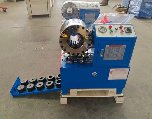 Goede prijs. 2 inch DX68 blauwe kleur elektrische hydraulische slangcrimper met snelwisselgereedschap van 6 mm tot 51 mm 10 sterft nauwkeurigheid en 200 stuks per uur efficiëntie online