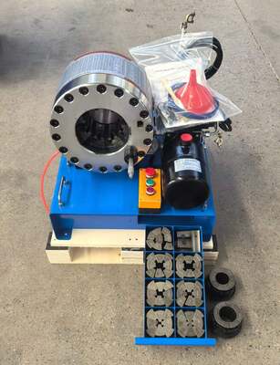 Goede prijs. 2 inch 12V/24V Spanning Hydraulische slang Crimping Machine Met 600T Crimping Force 10 Dies En 6-51mm Range Voor Auto laden online